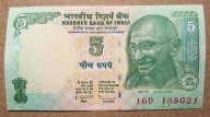 india 5 rupees 2011 unc banknote